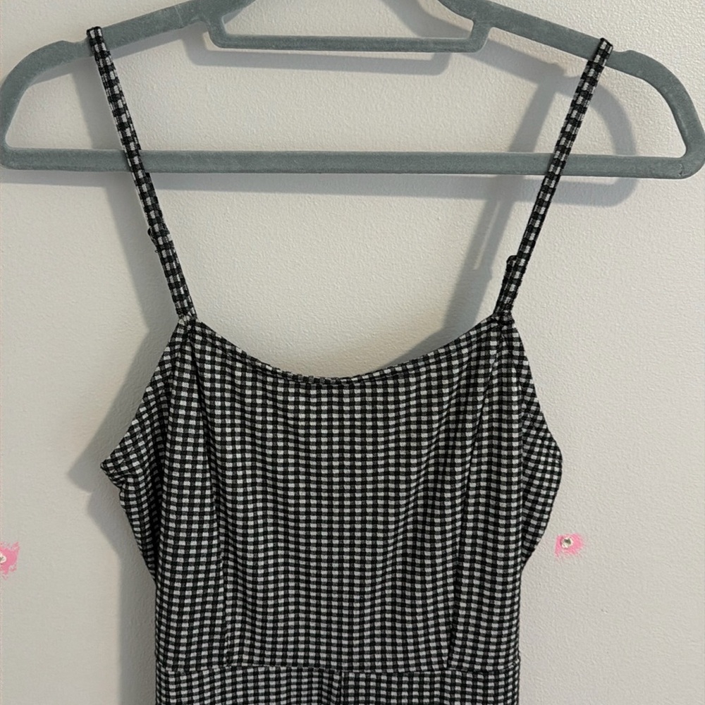 Urban Outfitters Gingham black and white jumpsuit. Sz M